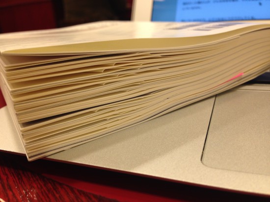 ページを折った本