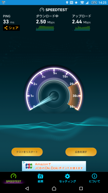 さいたま自宅近くの速度