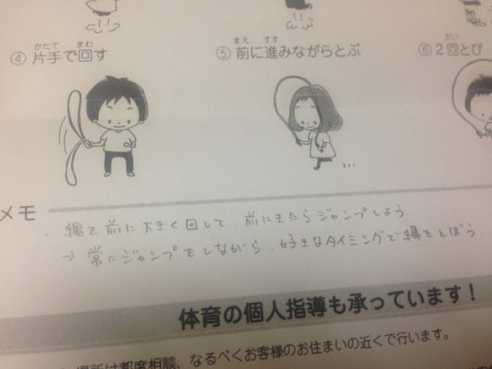 体育指導のメモ