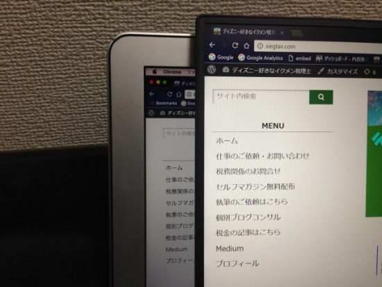 MacbookAirとxps13