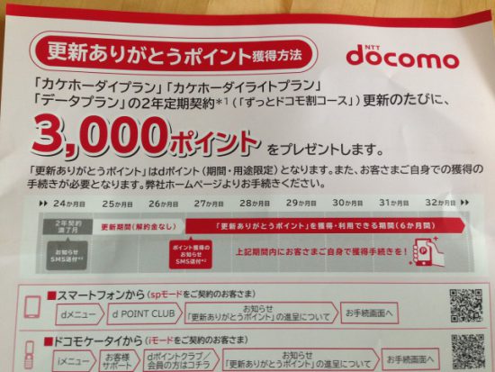 ドコモからの案内