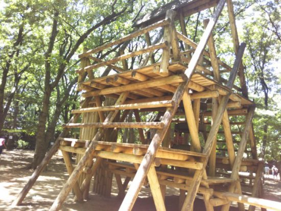 内牧公園のアスレチック