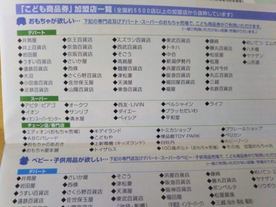 こども商品券の画像