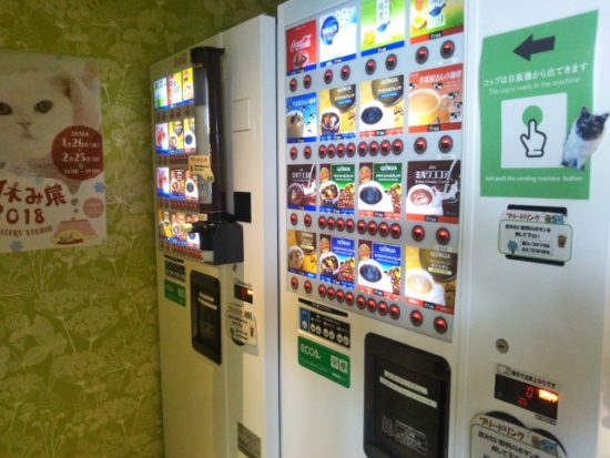 猫カフェの自販機