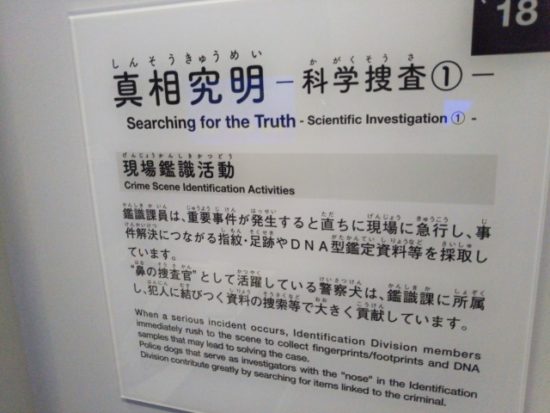 警察博物館の科学捜査