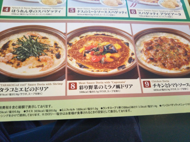 サイゼリヤのランチ