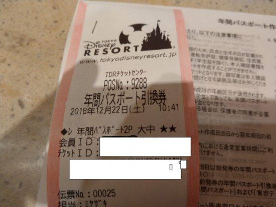 ディズニー年間パスポート