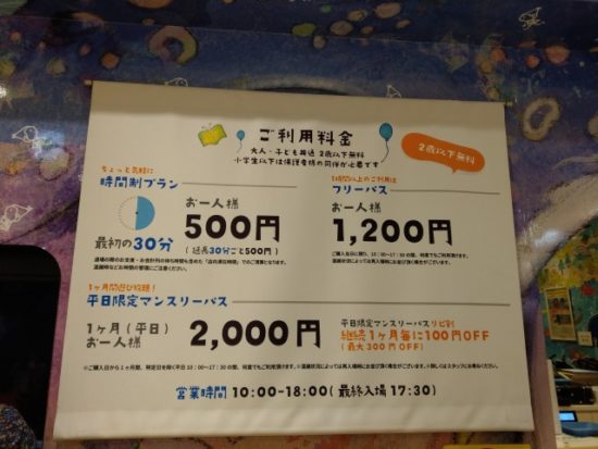 チームラボ未来の遊園地の料金表