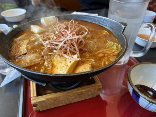 激辛鍋うどん食事