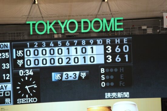 野球のスコアボード