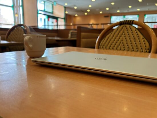 ファミレスのパソコン