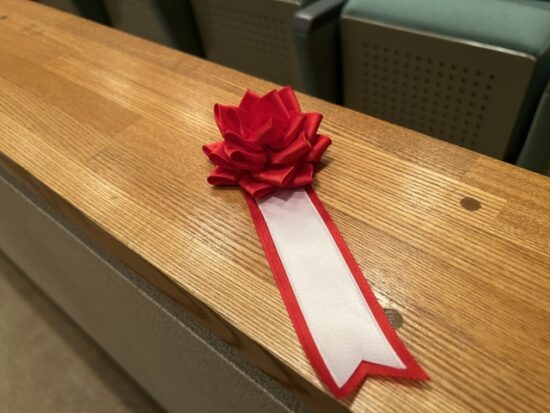 表彰式のリボン